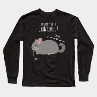 Chinchilla Anatomy Long Sleeve T-Shirt